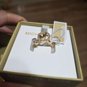 Michael Kors Gold Ring with Crystals